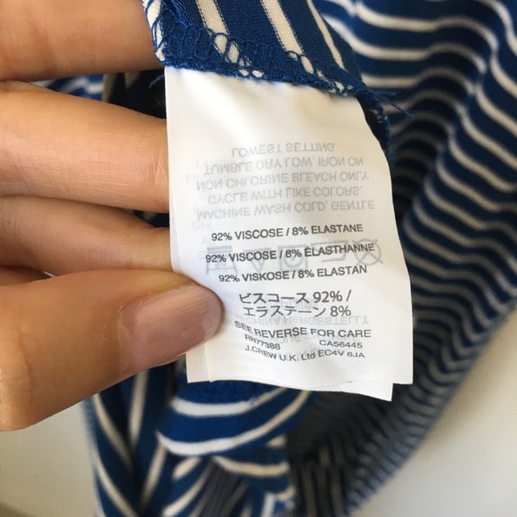 SOLD NWT J. Crew Blue/White Striped Maxi Dress - Picture 5 of 7